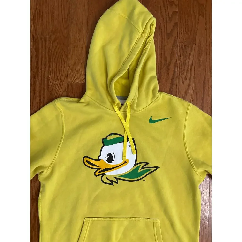 Oregon Ducks Vintage Nike Yellow Duck Logo Hoodie Sweatshirt Men's Size Small‎